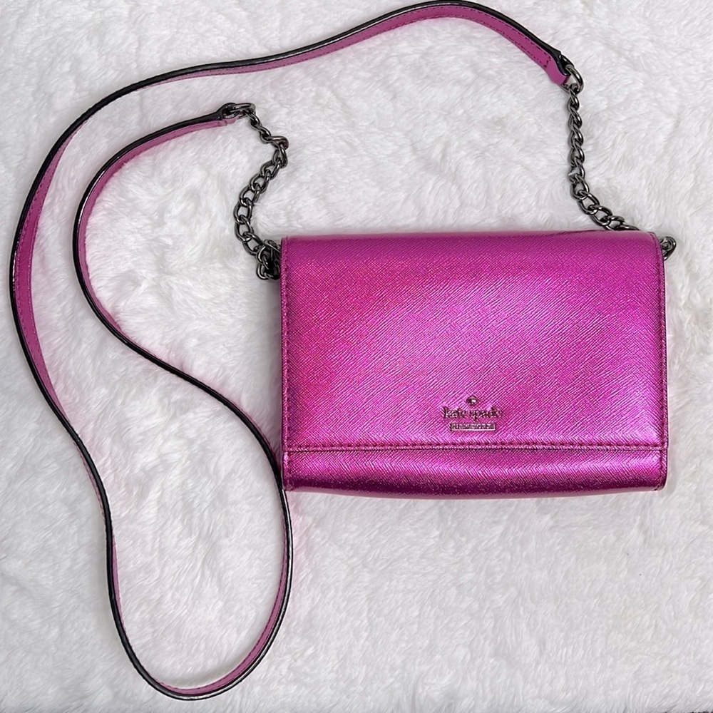 Kate Spade Cami Cameron Street Metallic Crossbody Bag - Picture 1 of 8